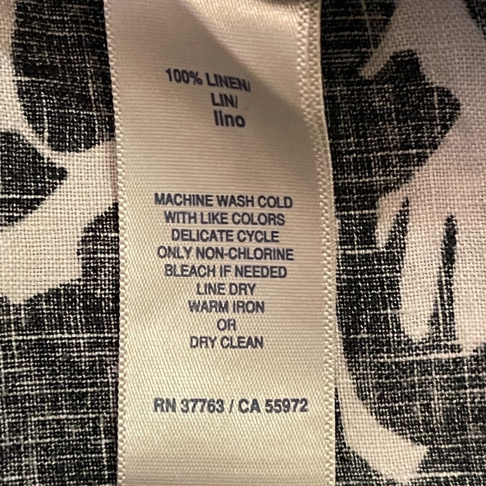 Rafaella women’s 100% linen black & white tunic SM - Picture 11 of 12